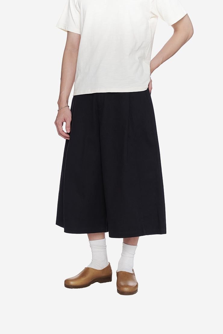 QUẦN LỬNG ỐNG RỘNG KAKI CULOTTES - Đen