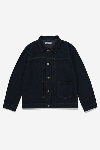 ÁO KHOÁC JEAN CROP BASIC - Indigo