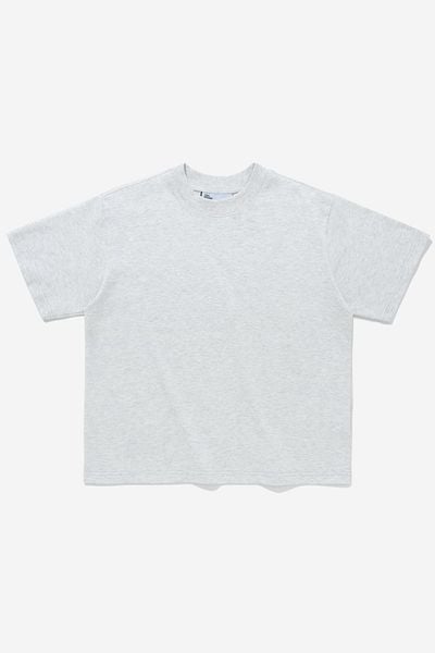 ÁO THUN BOXY BASIC - Xám