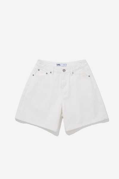 QUẦN SHORT JEAN NỮ DAD 2.0 - Trắng