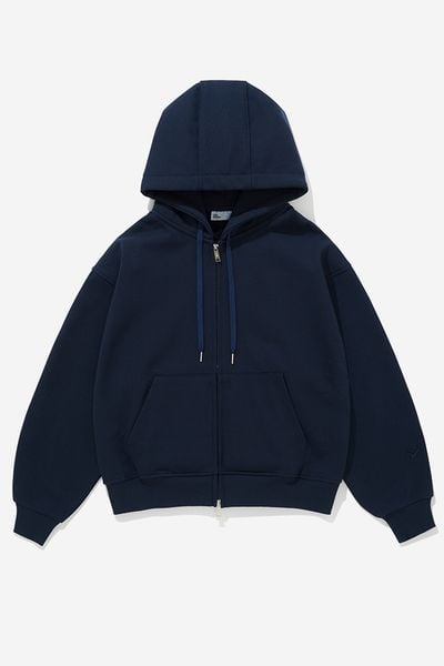 ÁO KHOÁC NỈ BOXY LOGO - Navy
