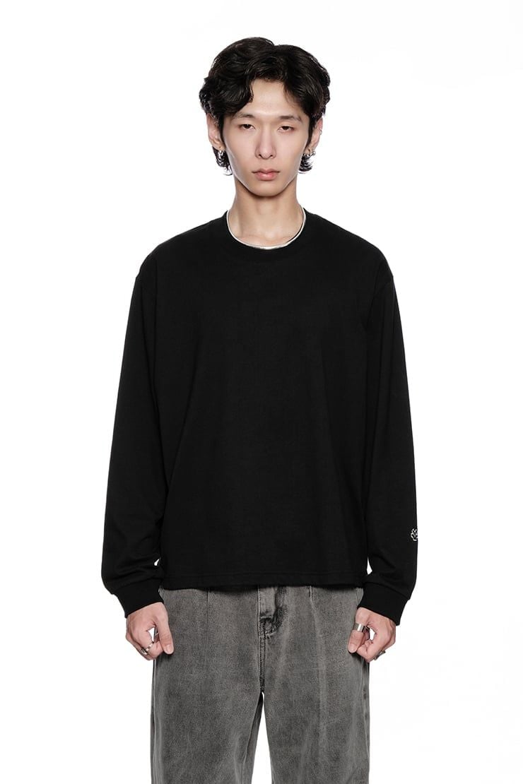ÁO THUN REGULAR BASIC LONGSLEEVE - Đen