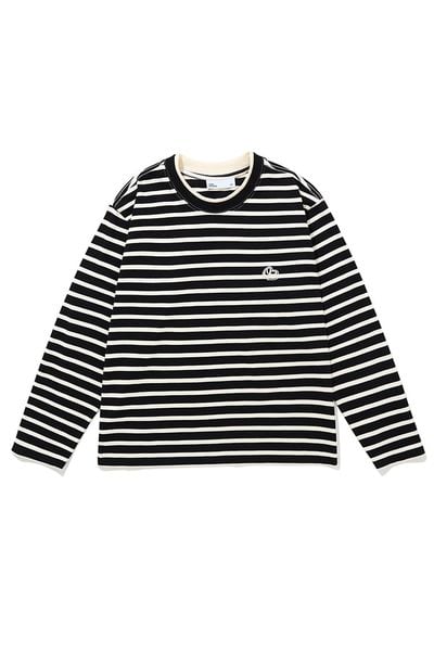 ÁO THUN REGULAR STRIPED LONGSLEEVE - Sọc đen