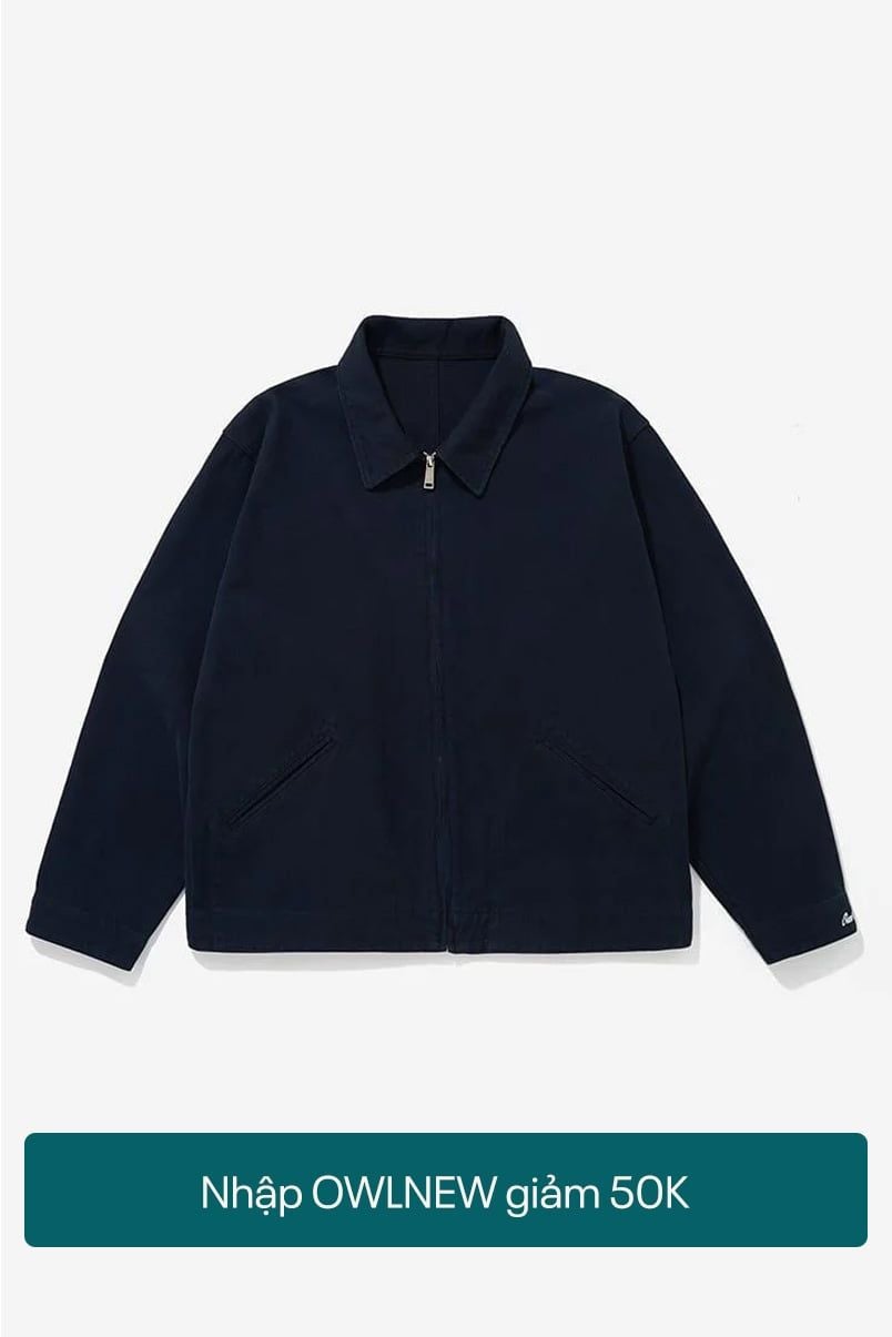 ÁO KHOÁC KAKI CROP BASIC - Navy