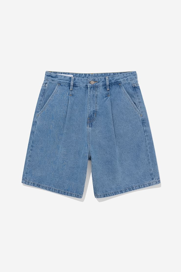 QUẦN SHORT JEAN NAM ỐNG RỘNG PLEATED