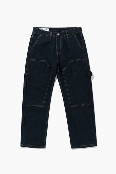 QUẦN JEAN NAM ỐNG ĐỨNG DOUBLE KNEE - Indigo