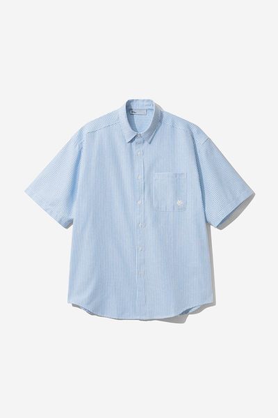 ÁO SƠ MI REGULAR OXFORD - Sọc xanh