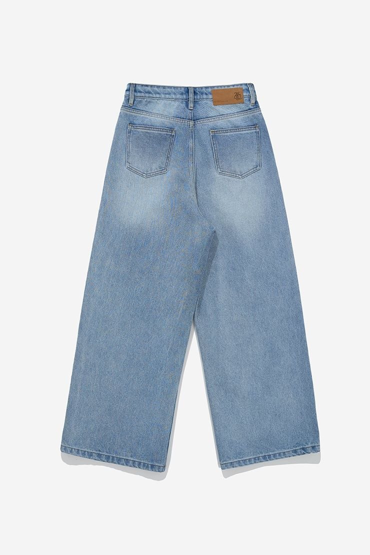 QUẦN DENIM NỮ ỐNG RỘNG BASIC