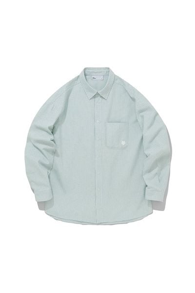 ÁO SƠ MI REGULAR OXFORD 2.0 - Sọc xanh lá