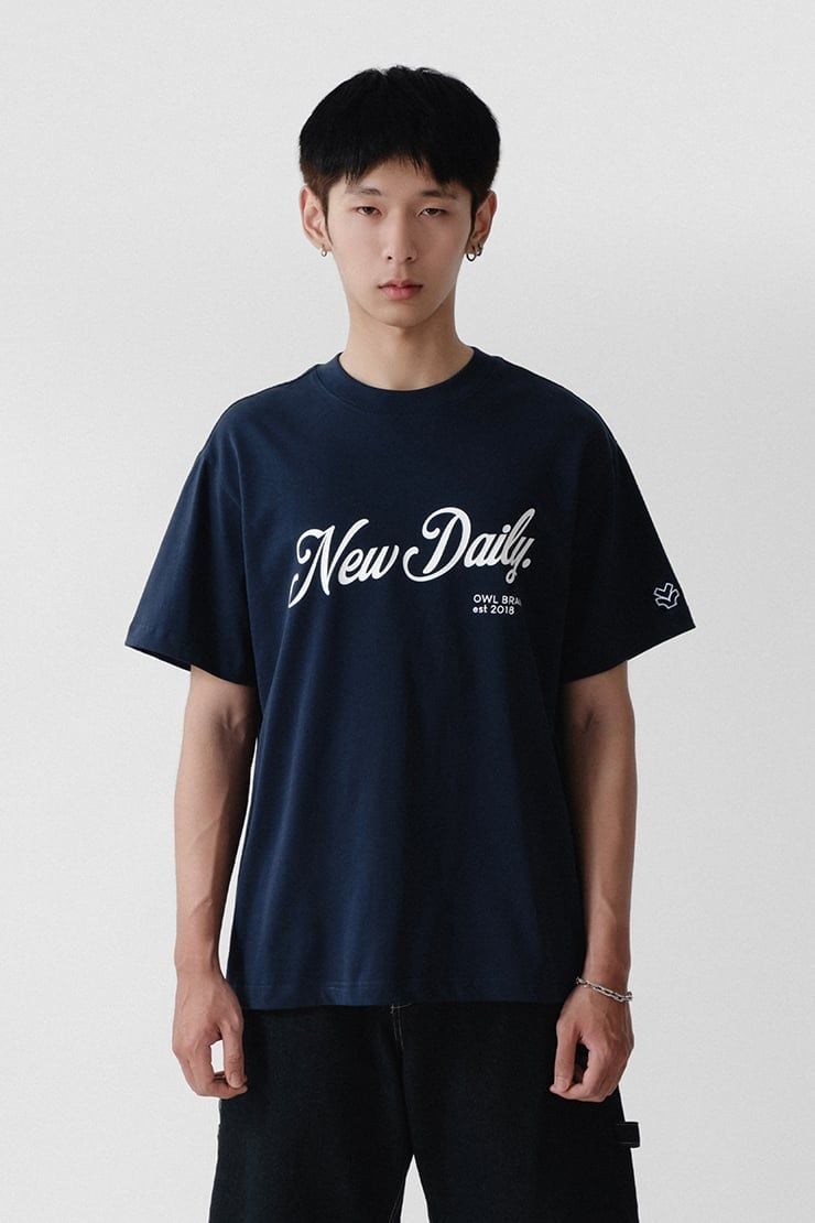 ÁO THUN REGULAR NEWDAILY - Navy
