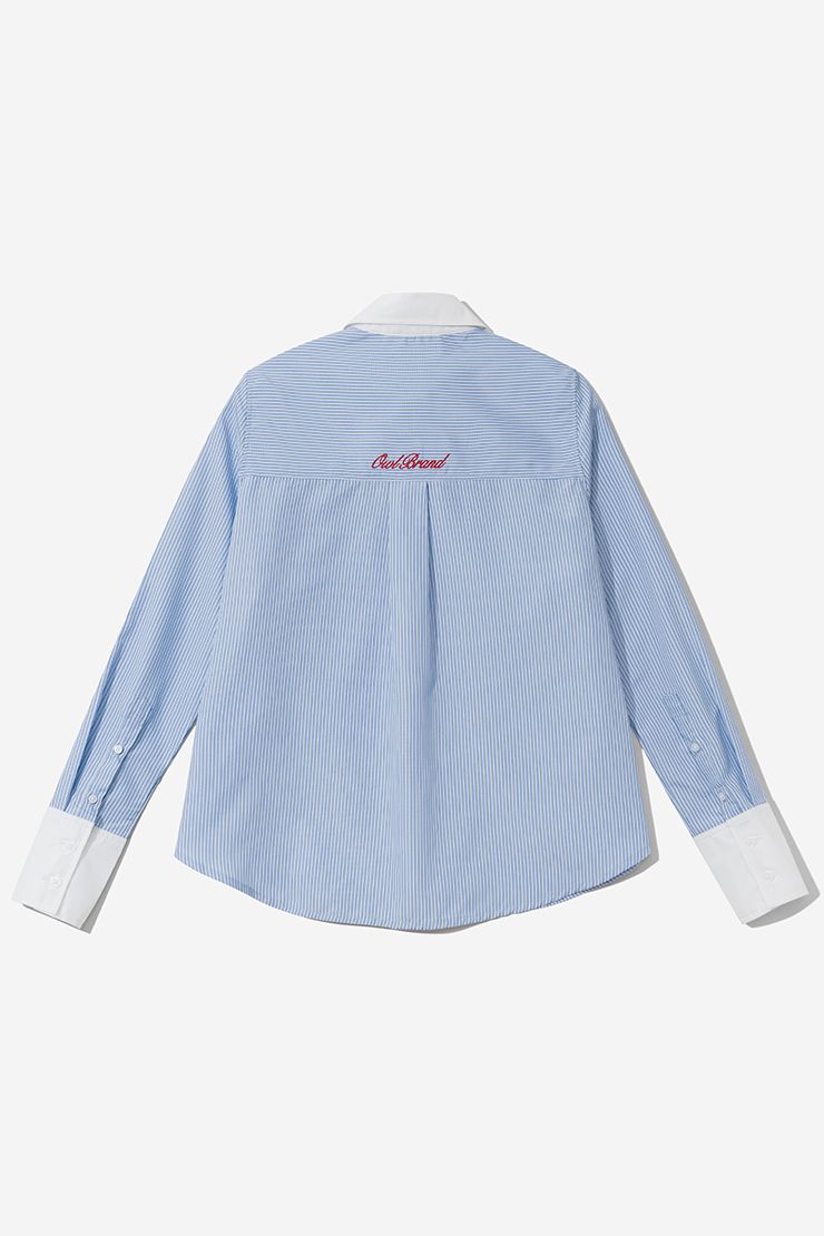 ÁO SƠ MI NỮ CROP STRIPED POPLIN
