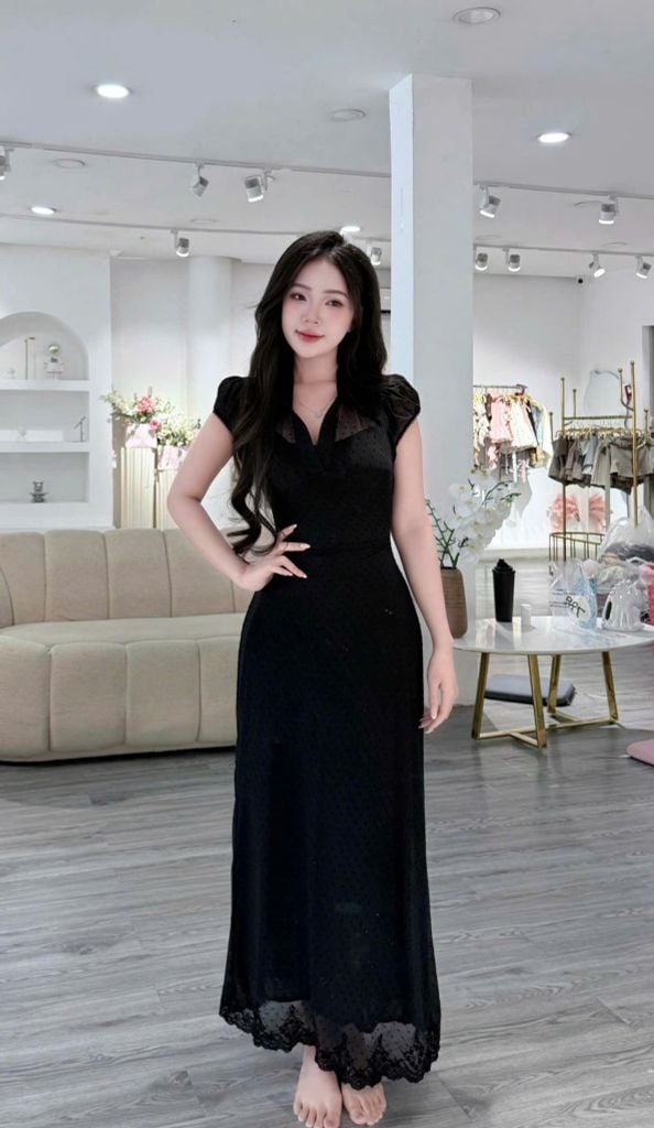 Set đầm hai dây phối đầm sơ mi bên ngoài dáng dài (U18)