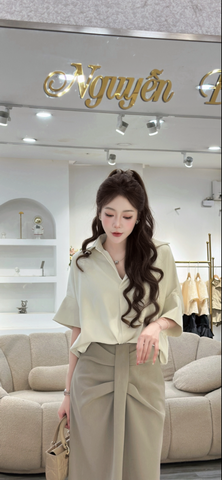 Áo kiểu tay lỡ form loose sang trọng (Q77)