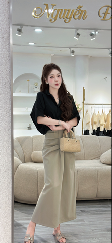 Áo kiểu tay lỡ form loose sang trọng (Q77)