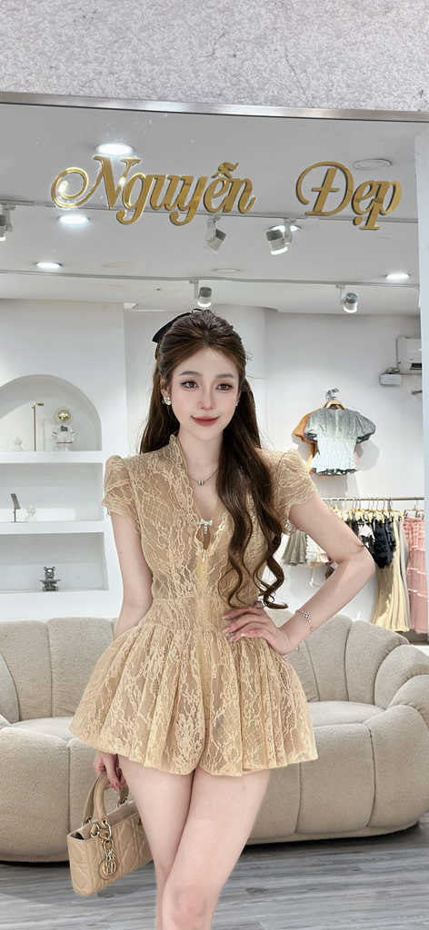 Jum Ren Hoa Dáng Xoè Giả Đầm (U40)
