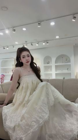 Set Áo Hai Dây Phối Cùng Chân Váy Dáng Dài Vải Tơ (Q10)