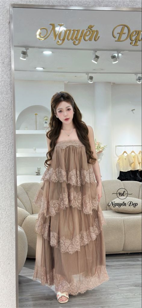 Set Áo Hai Dây Phối Cùng Chân Váy Dáng Dài Vải Tơ (Q10)