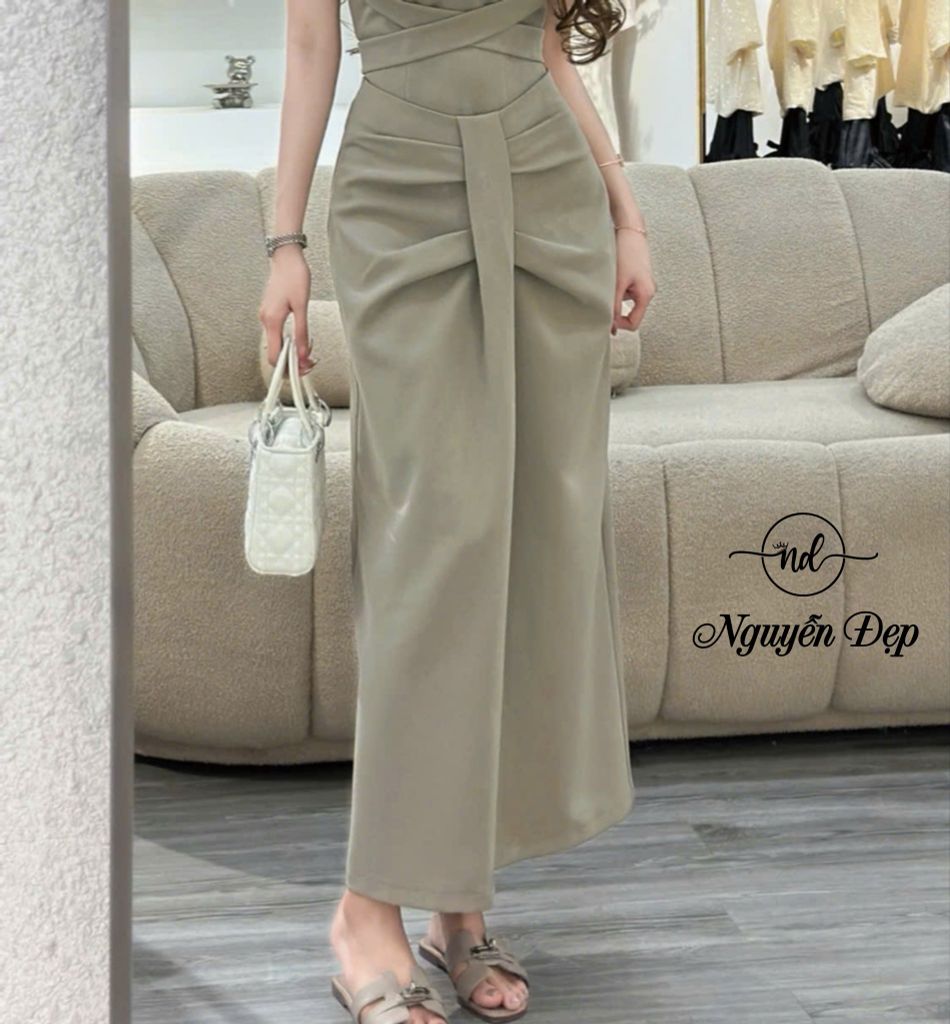 Chân Váy Dài Lưng Cao Dáng Suông (Q39)