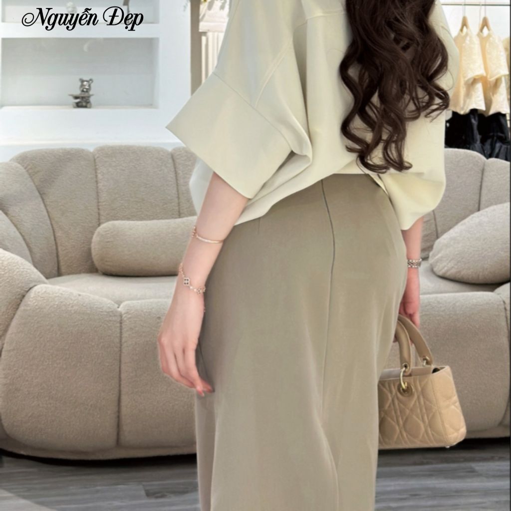 Chân Váy Dài Lưng Cao Dáng Suông (Q39)