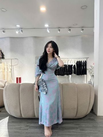 Đầm Cổ V Dáng Ôm Chiết Eo (V44)