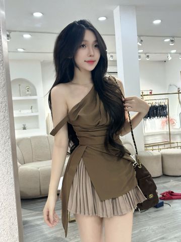 Set Áo Rớt Vai Phối Cùng Chân Váy Dáng Chữ A (P04)