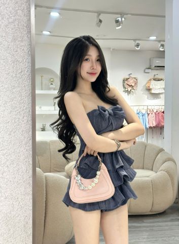 Jum cúp ngực phối nơ tầng (S41)