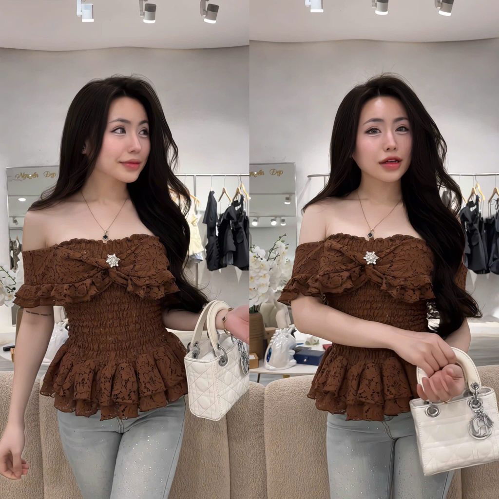 Áo cánh tiên bèo tầng bo chun ôm body (S19)