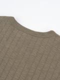  HOWS? FITTED LONG SLEEVE HENLEY T-SHIRT / MOSS 