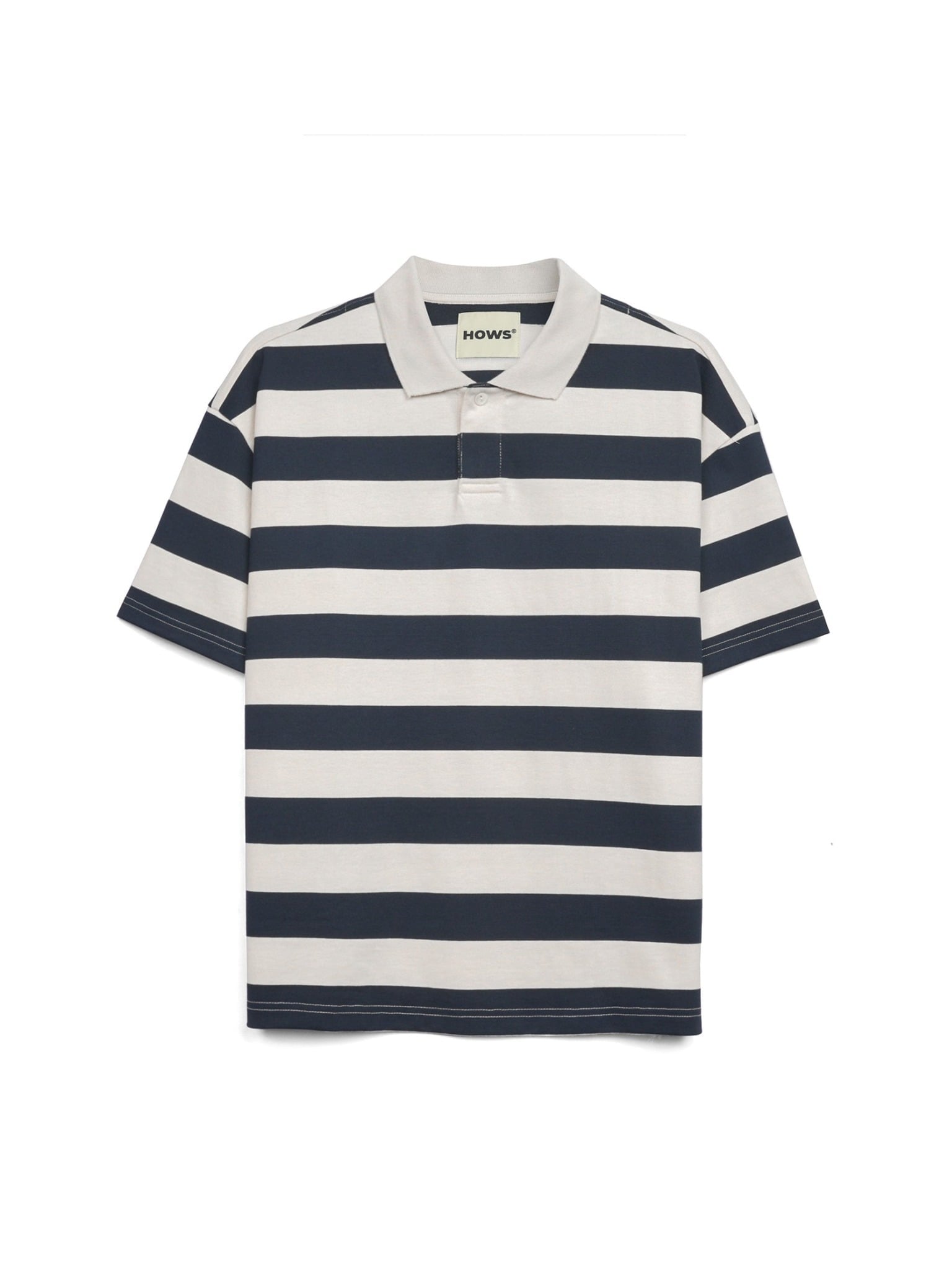  HOWS® STRIPED POLO / NAVY 
