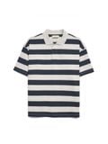  HOWS® STRIPED POLO / NAVY 