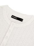  HOWS? FITTED LONG SLEEVE HENLEY T-SHIRT / CREAM 