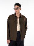  HOWS® ESSENTIAL RELAXED SHIRT / BROWN 