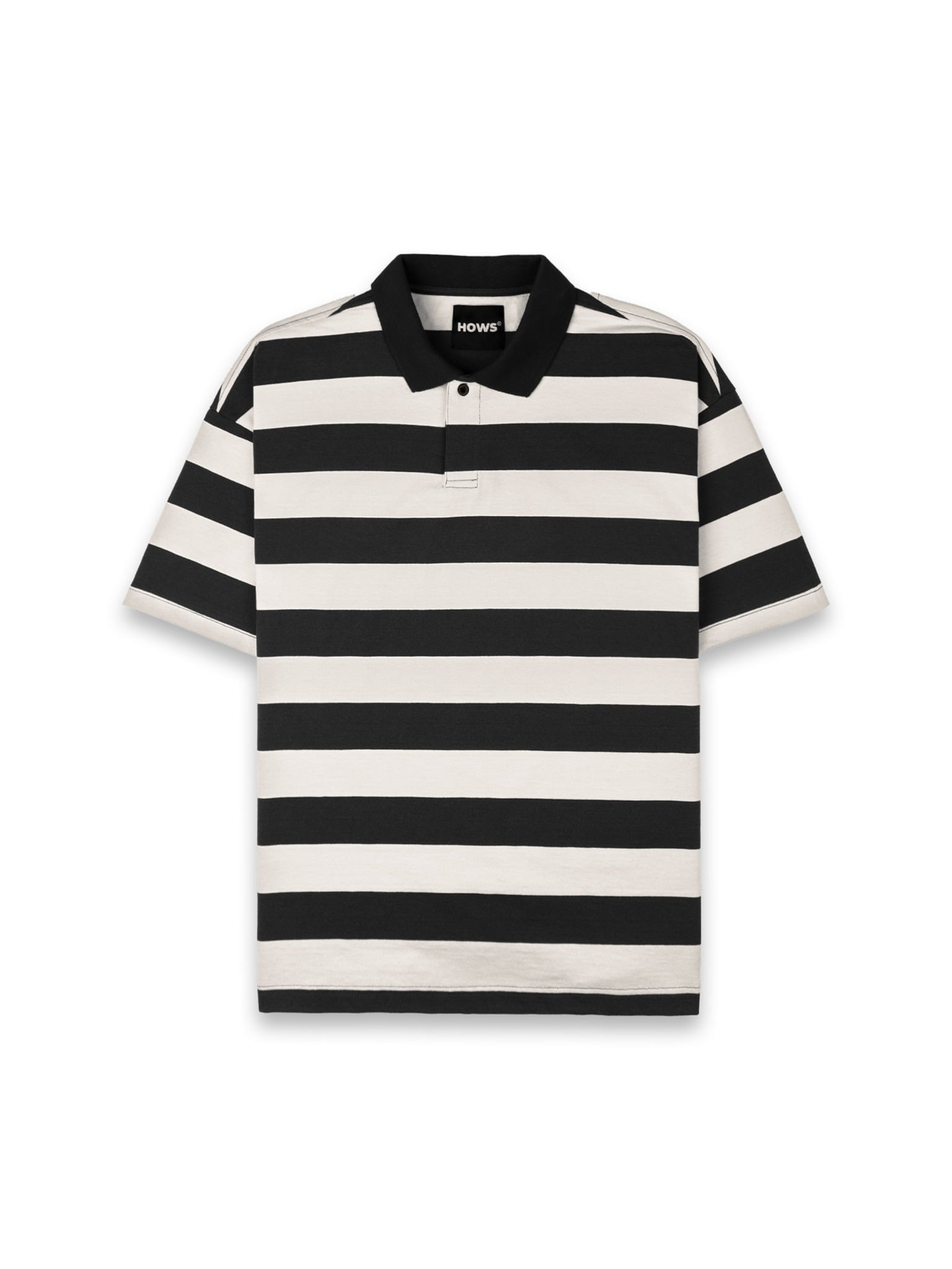  HOWS® STRIPED POLO / BLACK 