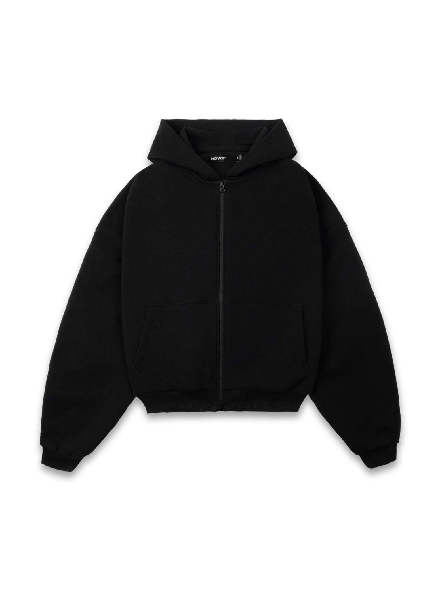  HOWS® HOODIE MELTON WOOL / BLACK 