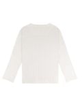  HOWS? FITTED LONG SLEEVE HENLEY T-SHIRT / CREAM 