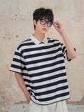  HOWS® STRIPED POLO / NAVY 