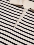 HOWS? URBAN STRIPED CLASSIC SWEATER / NAVY 