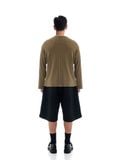  HOWS? FITTED LONG SLEEVE HENLEY T-SHIRT / MOSS 