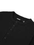  HOWS? WAFFLE LONG SLEEVE HENLEY / BLACK 