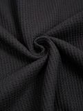  HOWS? WAFFLE LONG SLEEVE HENLEY / BLACK 