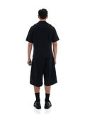  HOWS® LAYERED DETAIL BOXY SHIRT / BLACK 