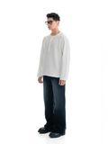  HOWS® WAFFLE LONG SLEEVE HENLEY / WHITE 