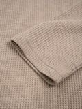  HOWS? WAFFLE LONG SLEEVE HENLEY / CAMEL 