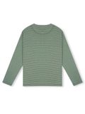  HOWS® STRIPED HENLEY LONG SLEEVE T-SHIRT / MOSS 