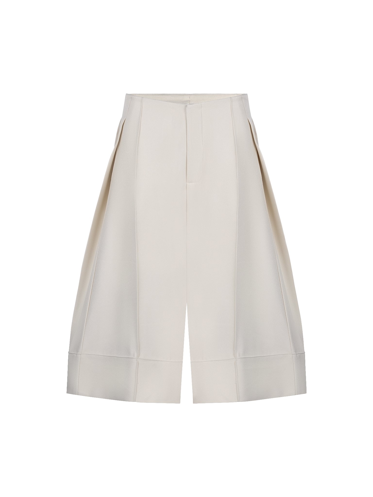  REPUTE. THE SIDE PLEAT-SHORTS / CREAM 
