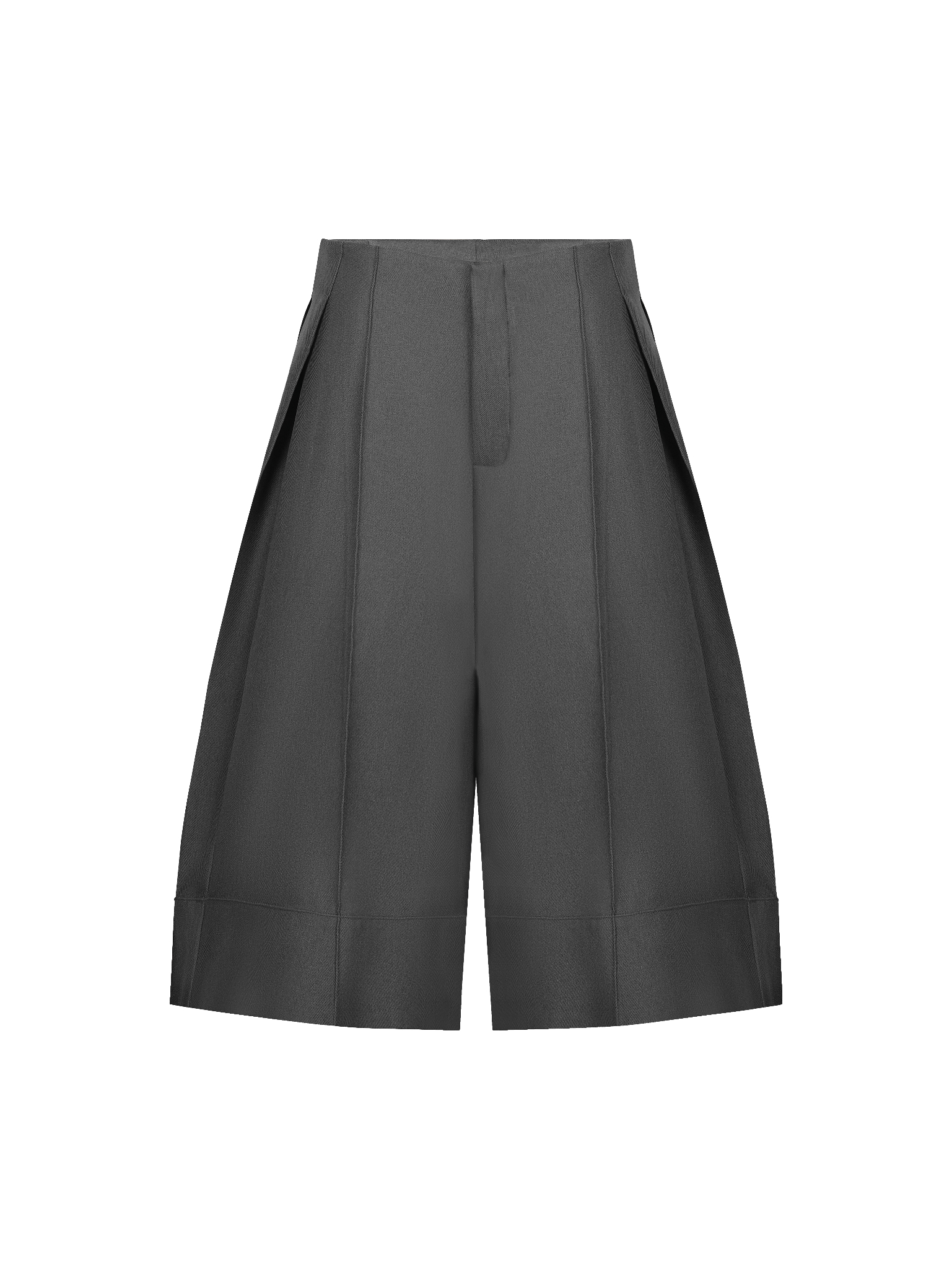  REPUTE. THE SIDE PLEAT-SHORTS / GREY 