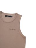  HOWS? THE GRID TANK TOP / BEIGE 