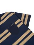  HOWS® NAVA STRIPED T-SHIRT / BROWN x NAVY 