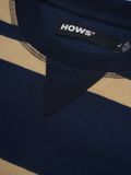  HOWS® NAVA STRIPED T-SHIRT / BROWN x NAVY 