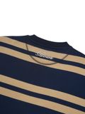  HOWS® NAVA STRIPED T-SHIRT / BROWN x NAVY 